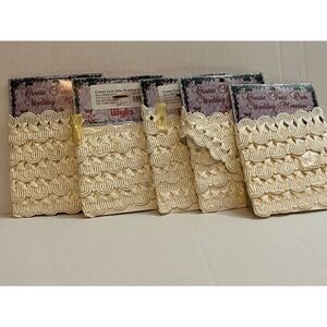 Vintage Ivory Wedding Lace Trim Scalloped Sewing Bridal Craft Fabric- 5 Yds